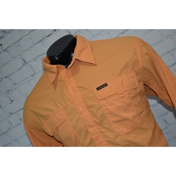 Columbia Titanium Shirt Mens Size XL Fishing Performance Camping Orange - Picture 1 of 7
